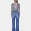 Turtleneck-top i paljetter