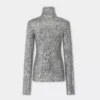 Turtleneck-top i paljetter