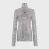 Turtleneck-top med paljetter