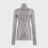Turtleneck-top med paljetter