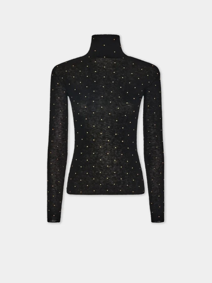 Turtleneck-tröja i ull som sitter som en andra hud
