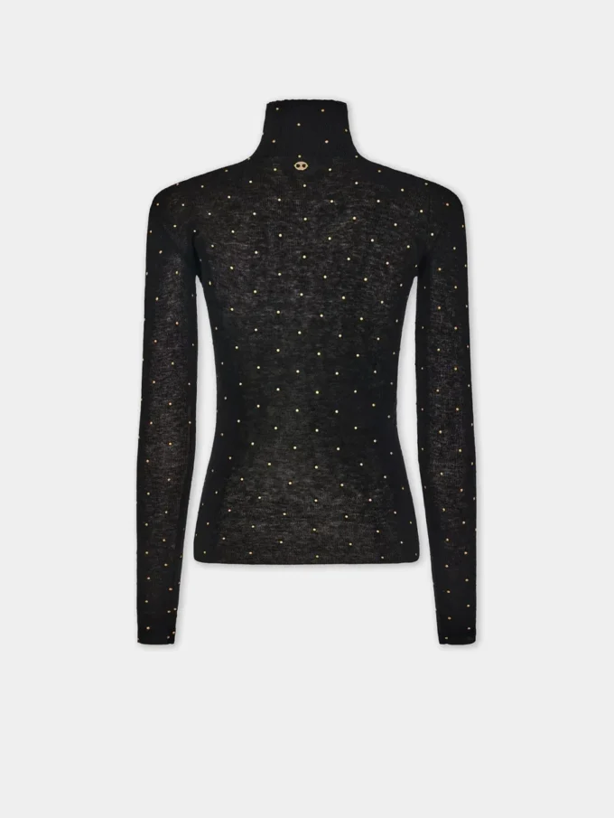 Turtleneck-tröja i ull som sitter som en andra hud