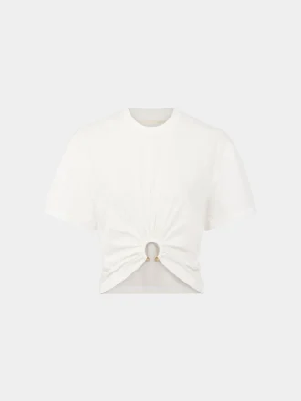 Vit t-shirt med piercing Vit t-shirt med piercing