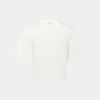 Vit t-shirt med piercing